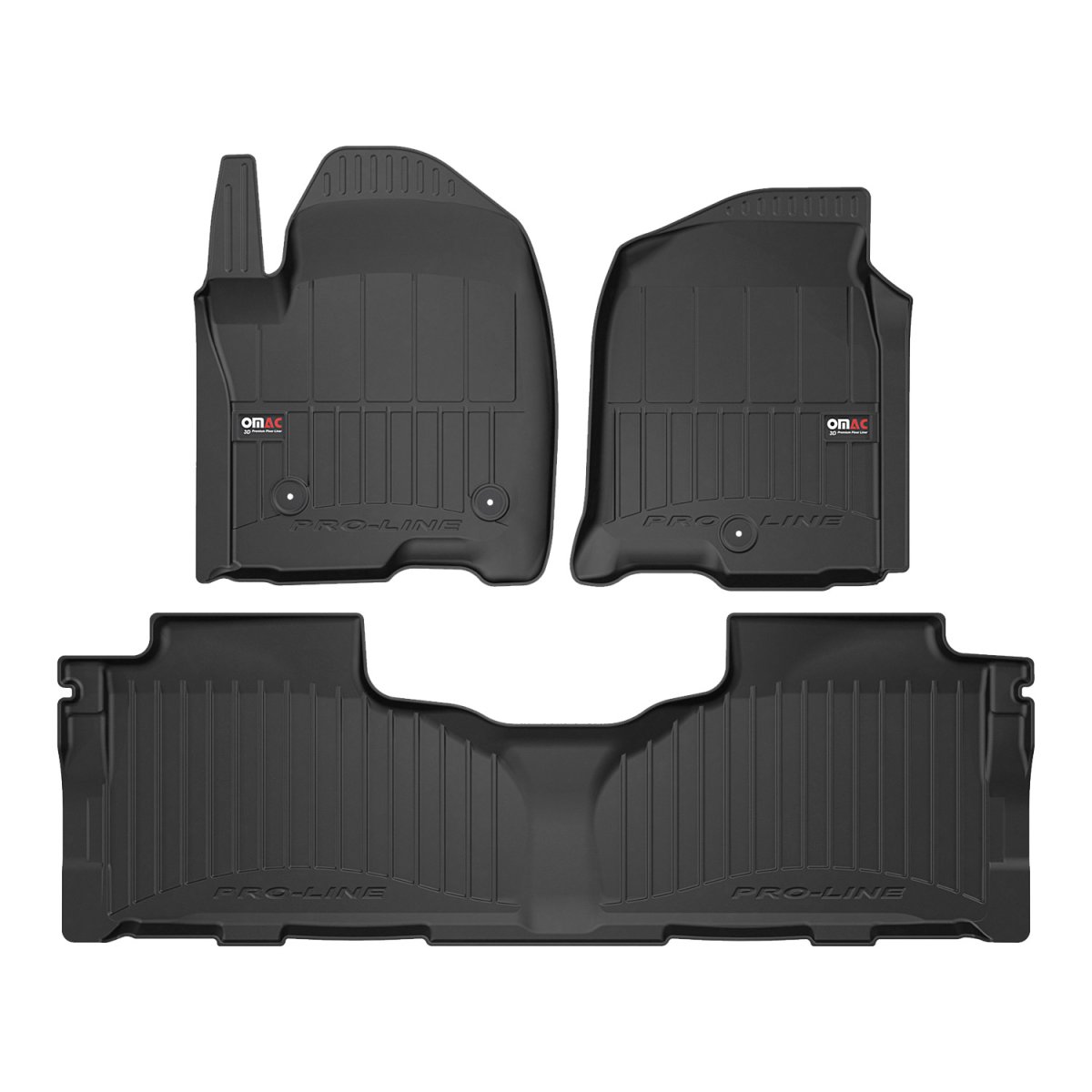 Chevrolet Suburban Floor Mat - Omac - Premium TPE, 3 Pcs - Black - 2021